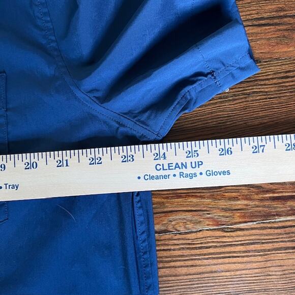 NWT Banana Republic Tech Stretch Slim Cotton SS Dress Shirt Mens XL Navy Blue - Picture 6 of 7